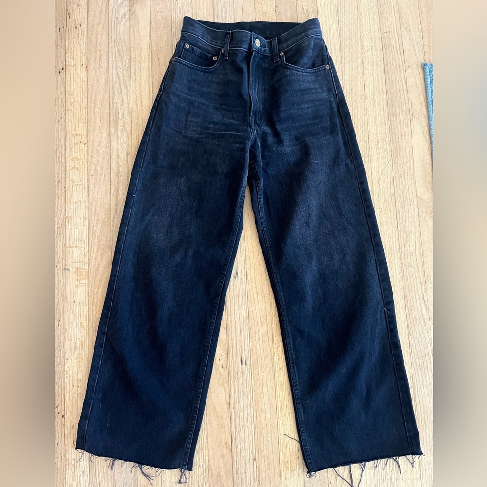 B Sides Wide-Leg Black Denim Jeans
